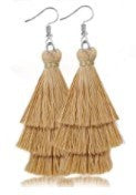 Wholesale Retro Geometric Beach Holiday Exaggerated Rattan Earrings